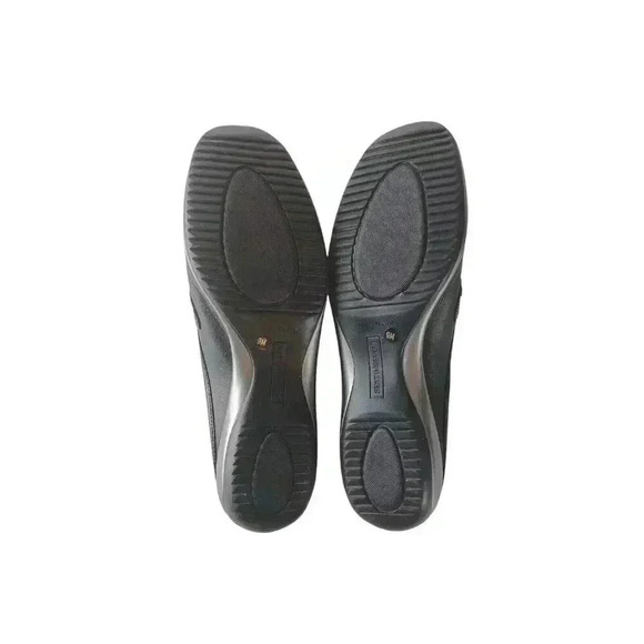 Sesto Meucci Leather Mules Slides Slip On Shoes Black Silver Chain Size 9 M - Picture 6 of 9